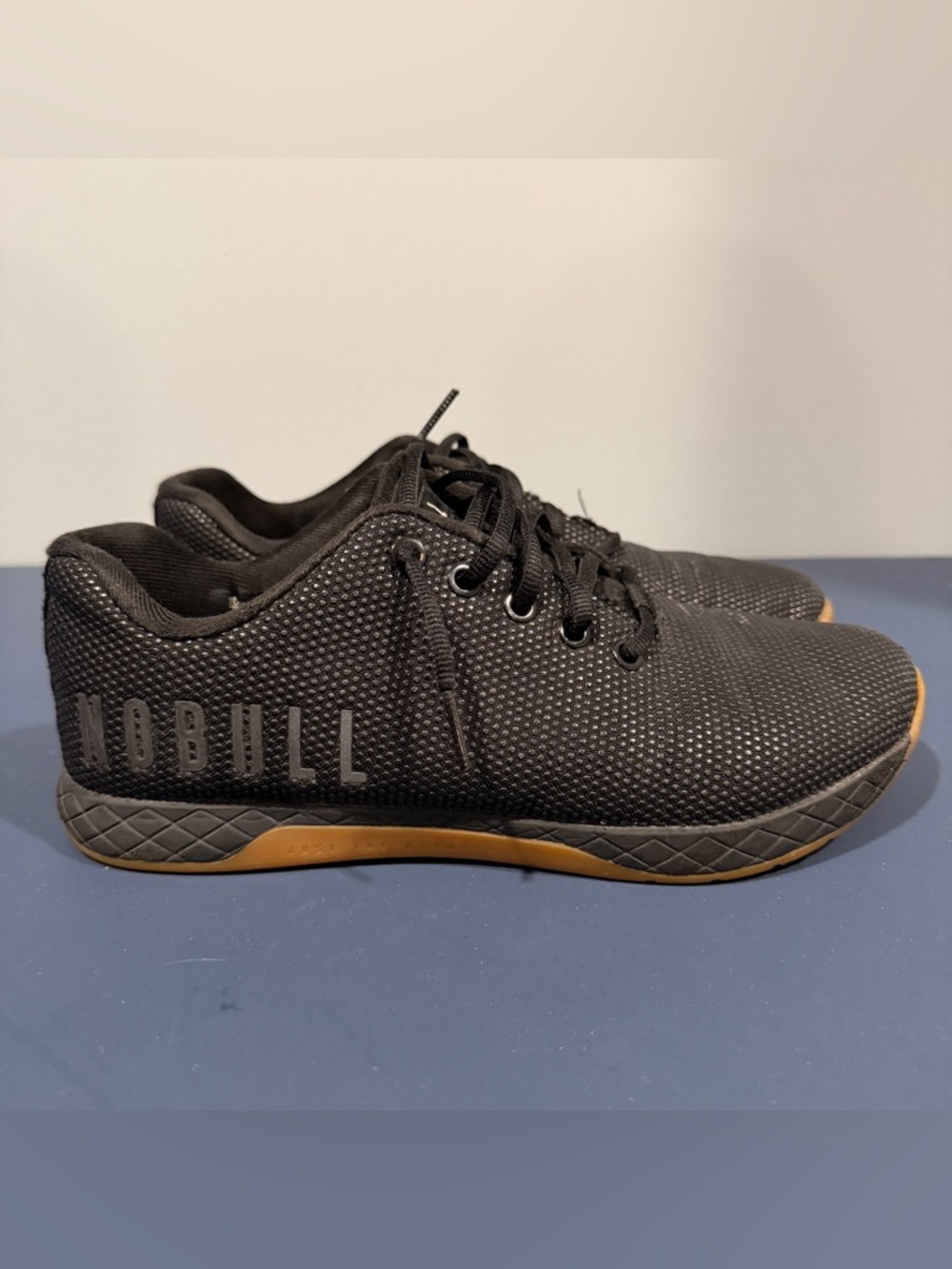 NOBULL IMPACT Shoes Black Gum Outwork Trainer Crossfit Mens Sz 8 Womens Sz 9.5